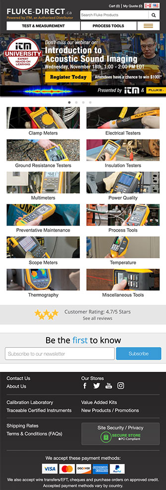 Fluke-Direct.com - Carrying a full selection of Fluke Test and Measurement products