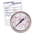 Baker AHNC Series Liquid Filled Pressure Gauge, 0 to 600 psi/0 to 4200 kPa, 2.5&amp;quot; dial, &amp;frac14;&amp;quot; NPT back, SS housing,-