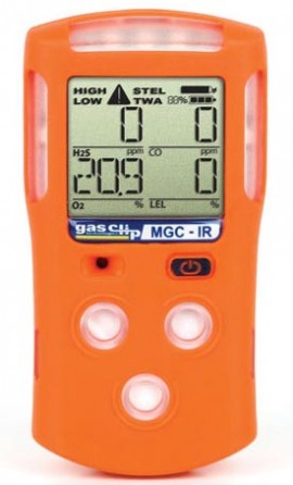 Gas Clip MGC Multi-Gas Detector, H&lt;sub&gt;2&lt;/sub&gt;S/CO/O&lt;sub&gt;2&lt;/sub&gt;/LEL-