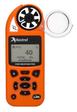 Kestrel 5500FWL Fire Weather Meter PRO with LiNK, safety orange-