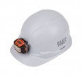 Klein Tools 60107 Casque de chantier blanc non ventil&amp;eacute; avec lampe frontale, style casquette-