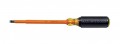 Klein Tools 602-7-INS Insulated Cabinet Tip Screwdriver, 0.3125&quot;, 7&quot; shank-