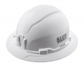 Klein Tools 60400 Casque de chantier blanc non ventil&amp;eacute; &amp;agrave; rebord int&amp;eacute;gral-
