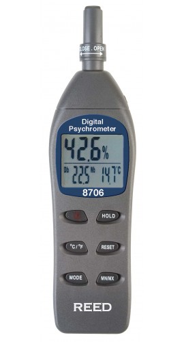 Rental - REED 8706 Digital Psychrometer / Thermo-Hygrometer, Wet Bulb, Dew Point, Temperature, Humidity-