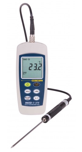 Rental - REED C-370 RTD Thermometer, -148 to 572&amp;deg;F (-100 to 300&amp;deg;C), Waterproof (IP67)-