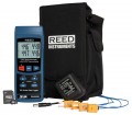 REED R2450SD-KIT3 Thermom&amp;egrave;tre avec enregistrement de donn&amp;eacute;es, carte SD, adaptateur d&#039;alimentation et 4 sondes thermocouples-