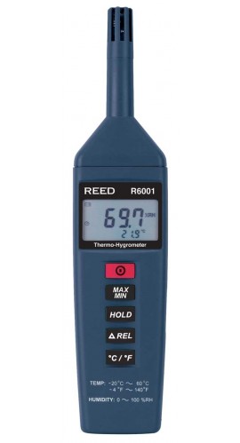 Rental - REED R6001 Thermo-Hygrometer, -4 to 140&amp;deg;F (-20 to 60&amp;deg;C), 0-100%RH-