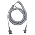 SCS 2370R Dual Conductor Cord, Coiled Right Angle Connection, 10 ft.-