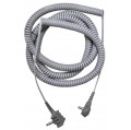 SCS 2371R Dual Conductor Cord, Coiled Right Angle Connection, 20 ft.-