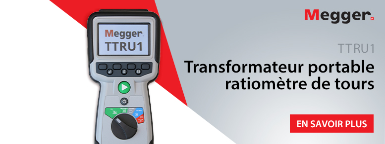 Megger TTRU1 Transformateur portatif ratiomètre de tours