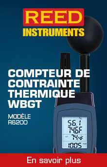 R6200 Compteur de contrainte thermique WBGT